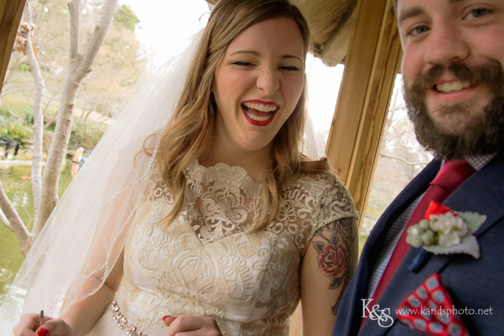 wedding at fort worth japanese garden
